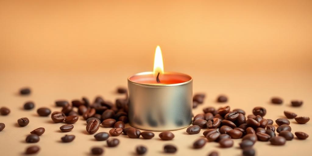Coffee Bean scented tea light