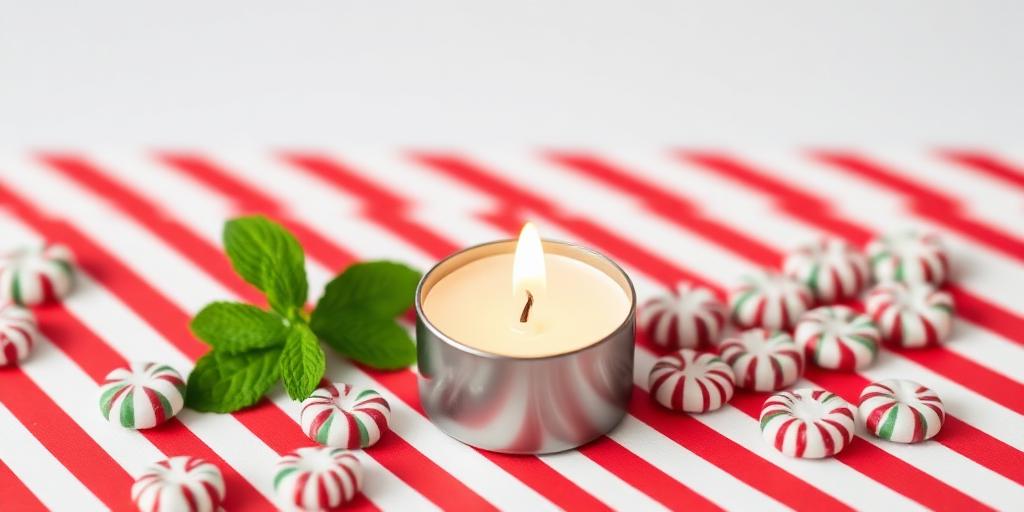 Peppermint scented tea light