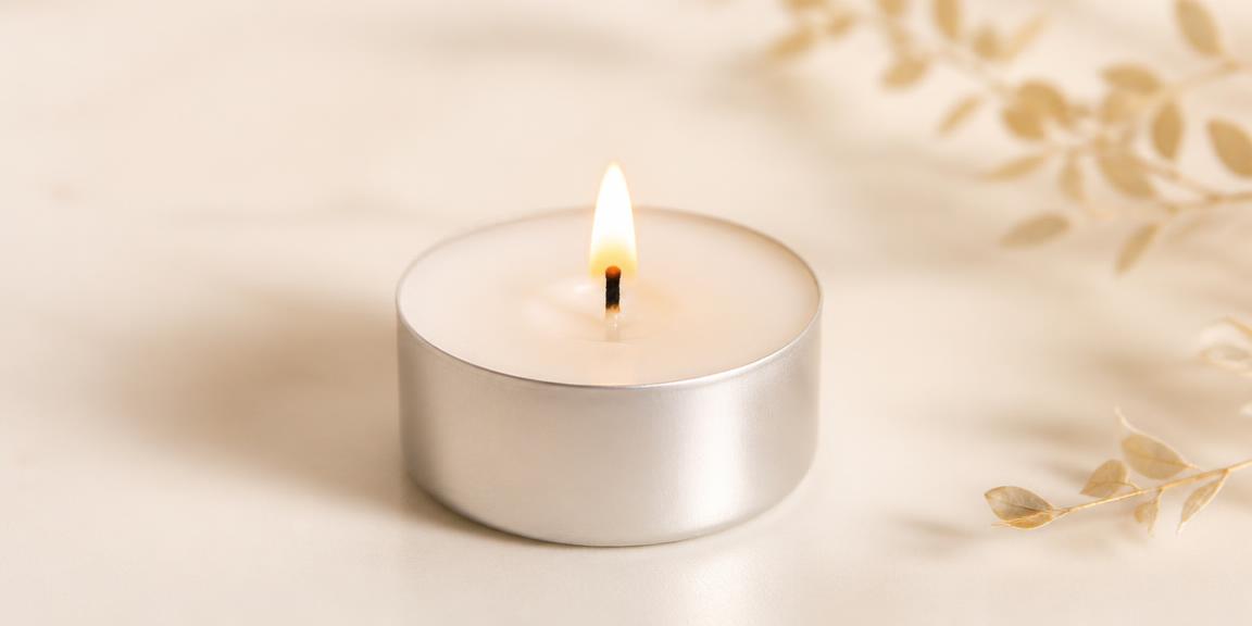 Single unscented tea light